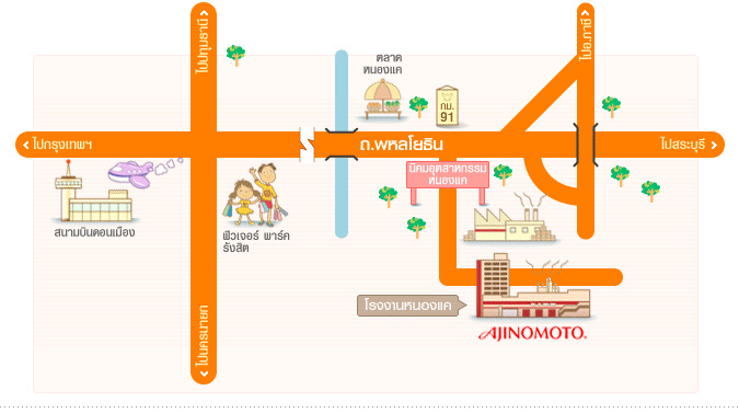 Factory Map - โรงงานหนองแคและโรงงานเบอร์ดี้