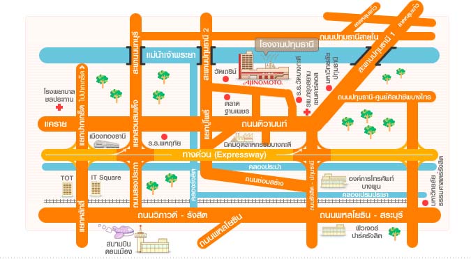 Factory Map - โรงงานปทุมธานี